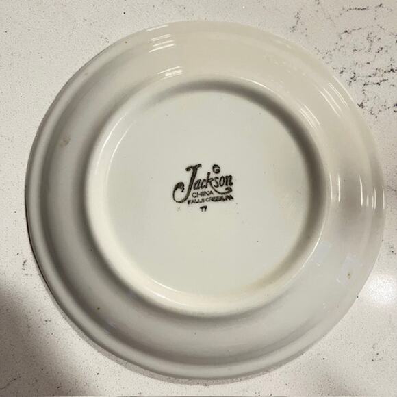 Rare! Jackson China Sailing Ship in Ocean with Gold Trim 6" Plate - Picture 5 of 6